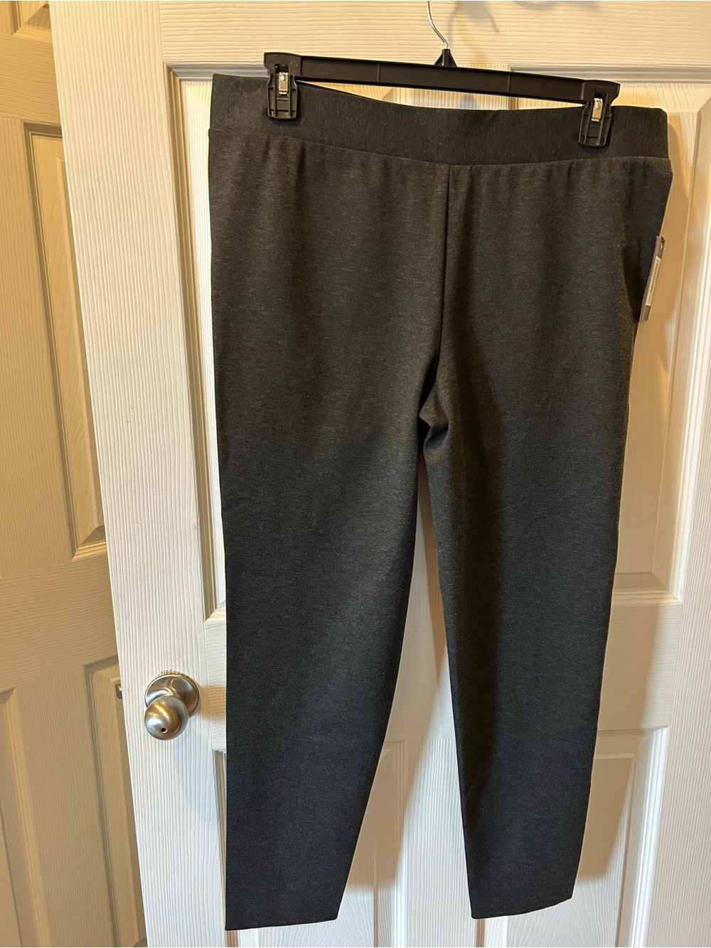Vince Camuto 1X Dark Heather Gray Pull-On Knit Ponte Pants NWT